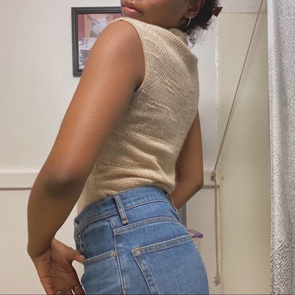 Mohair Sleeveless Turtleneck Sweater - Picture 5 of 6